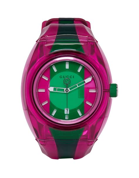 versace pink and green watch